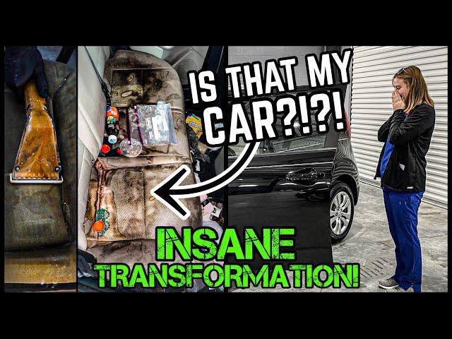 Deep Cleaning The NASTIEST MOM Car Ever! | Best Owner Reaction | Insane Car Detailing Transformation