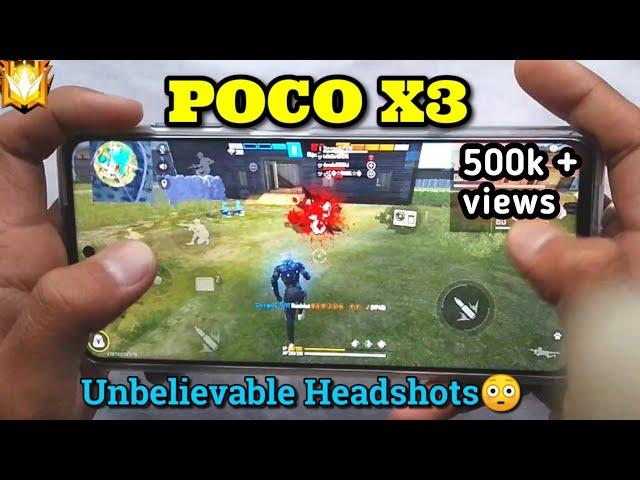 Poco x3 Freefire Gameplay Best Three finger claw || Poco x3 Free fire test gameplay handcam 3 finger