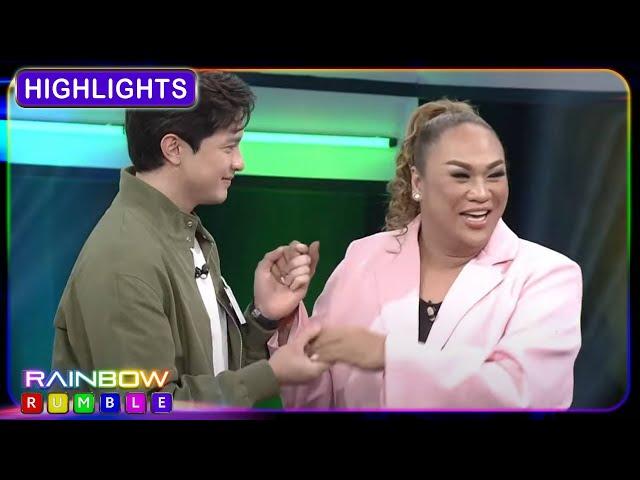 Negi, todo ang kilig nang makaharap si Alden | Rainbow Rumble