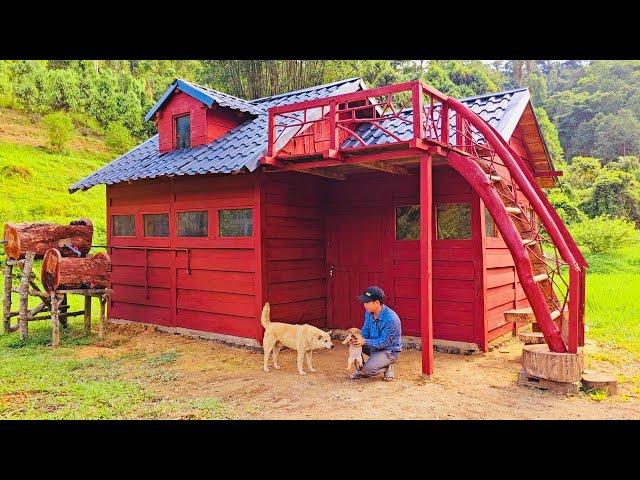 The Last 20 Days Of Building And Completing The Cabin In The Forest | Building Alone Off Grid Cabin.