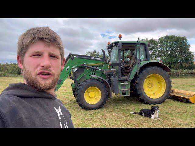 Tractor field work topping/mowing