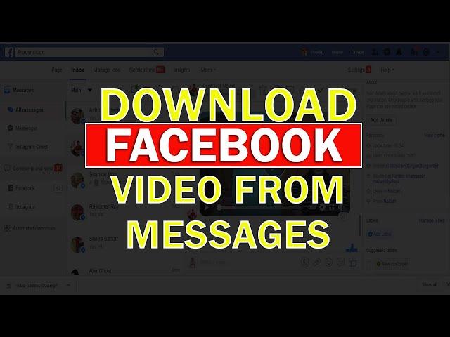 How to Download Messenger Video | Facebook Video Downloader | PA Foundation