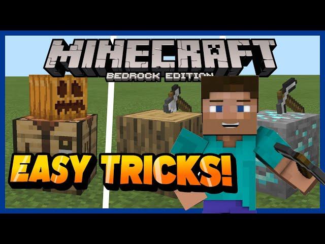 Easy Minecraft Bedrock Tricks!  Minecraft Bedrock Tutorial