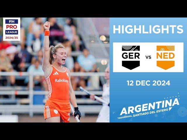 FIH Hockey Pro League 2024-25 Highlights: Germany vs Netherlands (W) | Match 1