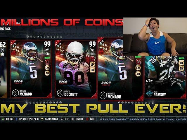 MY BEST PULL EVER! 3 MILLION COINS IN PULLS! MADDEN 17 ULTIMATE TEAM