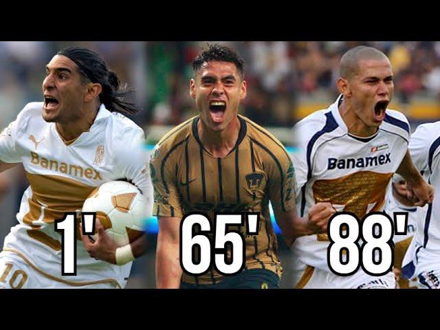 Goles Inolvidables de Pumas por Minuto