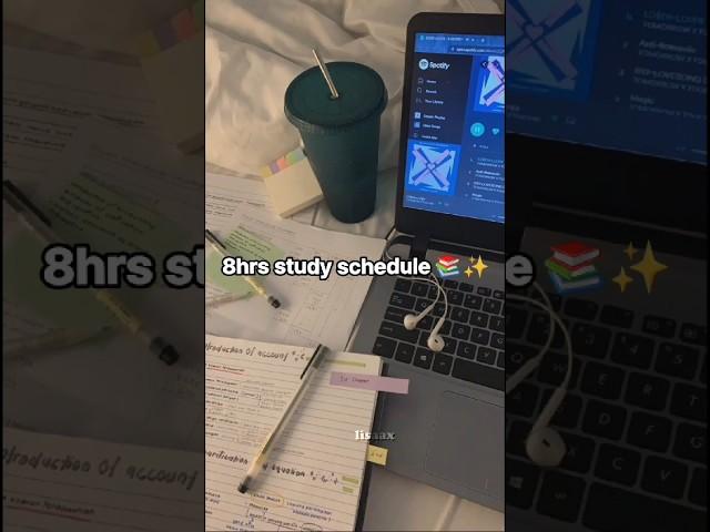 8hrs Study Schedule with breaks|| LISAAX || #study #studyschedule #apafermilaange 