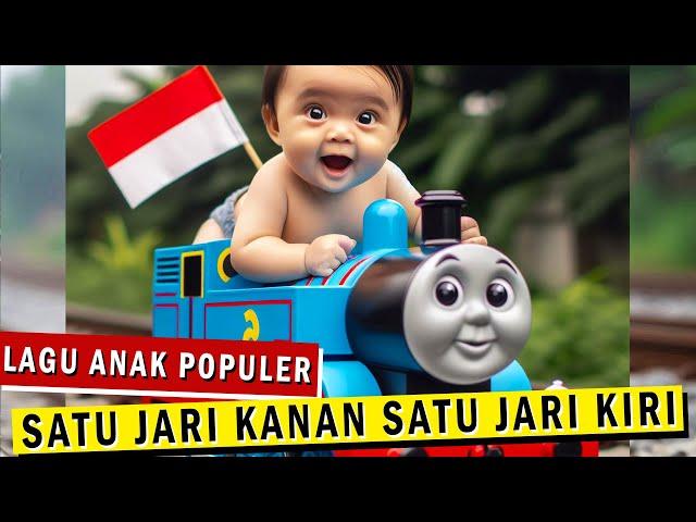 Anak Kecil Naik Kereta Api Thomas Lagu Satu Jari Kanan