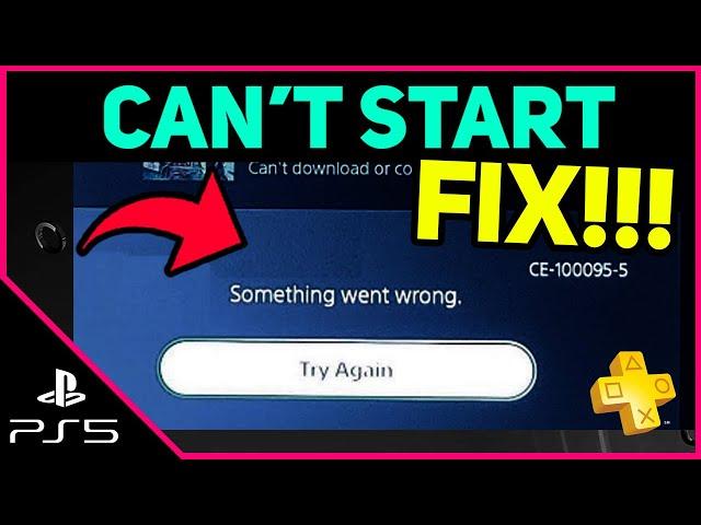 PS5 CAN'T START EASY FIX! (Fast Solution)