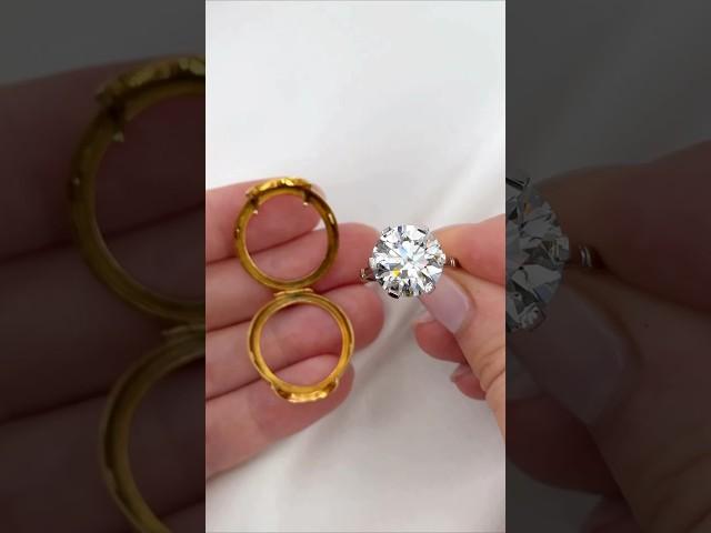 Thoughts? Ring jacket transforms a diamond solitaire ring into a large gold ring