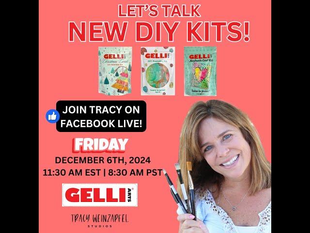 Gelli Arts® NEW DIY Kits LIVE Recording with Tracy Weinzapfel