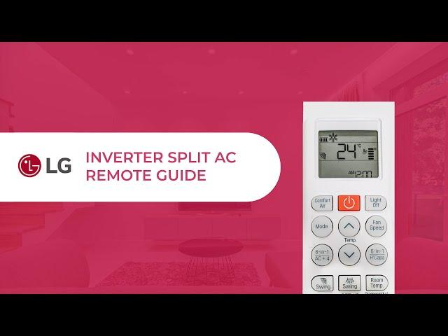 LG Inverter Split AC Remote Guide | Basic Functions