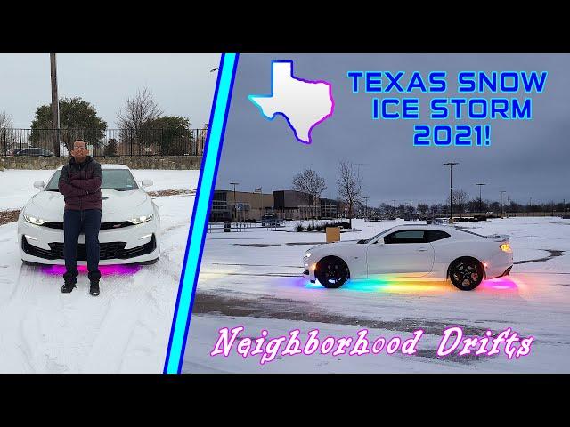 Slipping, Sliding, Drifting In My 2020 Camaro 2SS for the First Time! - Texas Snow / Ice Storm 2021