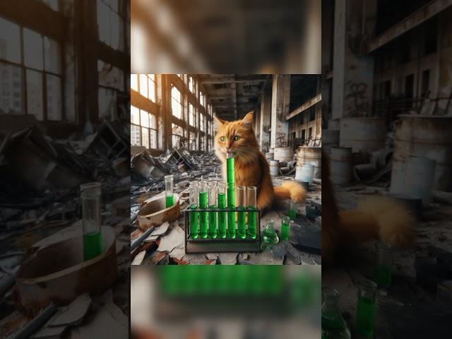 Hero cat|The cat saved the city from a mutant rat. #shorts #cat #kitten #ai