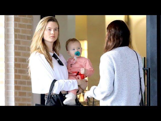 Behati Prinsloo Displays Sheer Perfection At Barney's With Adorable Daughter Dusty Rose