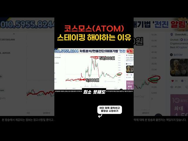 [코스모스코인(ATOM)] 아직도 업비트 스테이킹 안하셨나요? #코스모스코인 #아톰코인 #비트코인 #알트코인 #급등코인 #코인분석 #차트분석