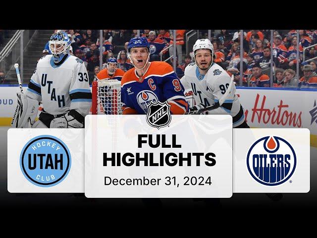 NHL Highlights | Utah Hockey Club vs. Oilers | December 31, 2025