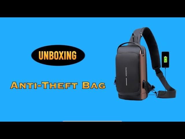 Men Anti Theft Chest Bag(Fashion)Unboxing waterproof-BLACK--Dji mini 2-