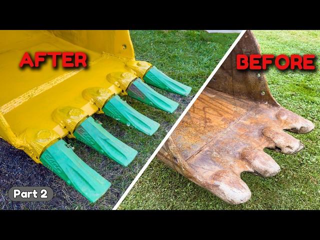 Repairing the Huge Bucket on my Cheap Excavator (as Good as New!)