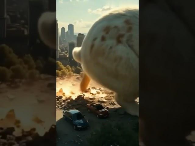 Giant Rabbit Takes Over City and Destroys Buildings! Viral Sensation!" #viralzone #trendingshorts#ai