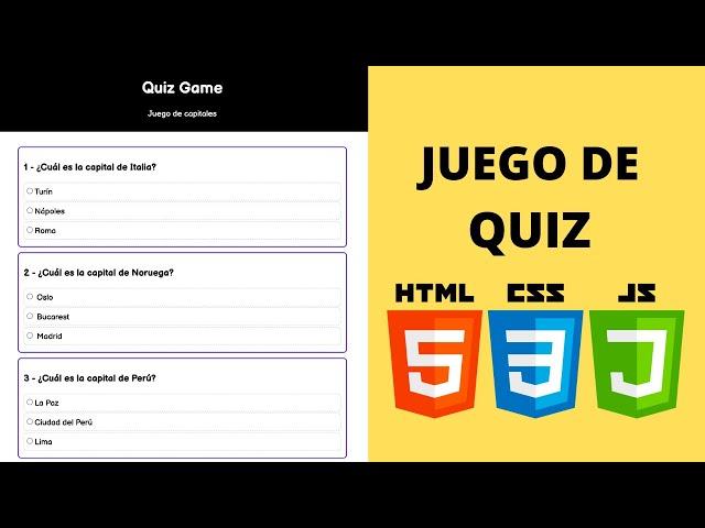 Juego Quiz Básico - HTML -CSS - JAVASCRIPT