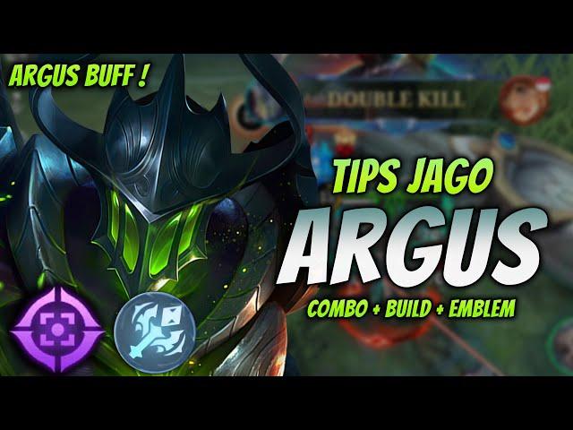 CARA MAIN ARGUS BUFF ! BUILD & EMBLEM ARGUS TERBARU 2024 ! | ARGUS EXP LANE GAMEPLAY