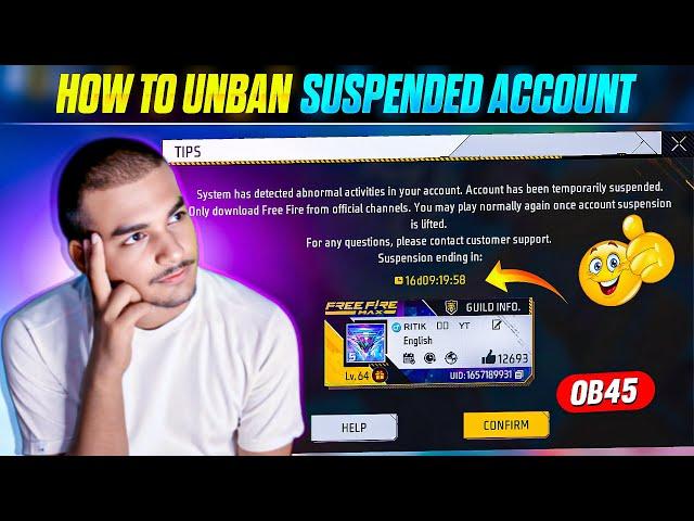 15 AUGUST 100% WORKING TRICK ID UNBAN HOW TO UNSUSPENDED FREE FIRE ID FREE FIRE ID UNBAN KAISE KARE