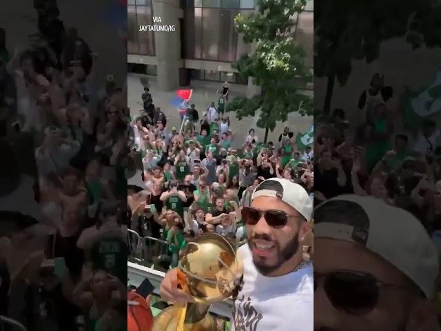 Jayson Tatum Celebrates at Celtics Victory Parade | #sports #nba #basketball #bostonceltics #boston