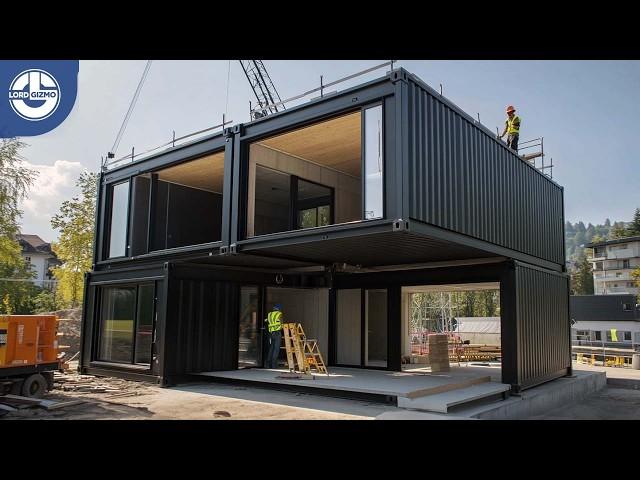 Building a 2-Floor Shipping Container Home with a Terrace: Start to Finish! @mlgkontejneri3283‬