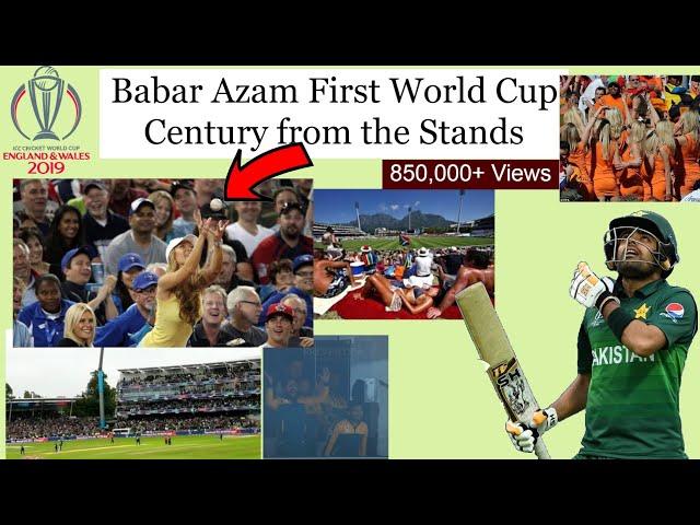 Babar Azam's heroic world cup century spectacularly captured from the crowd #worldcup #BabarAzam