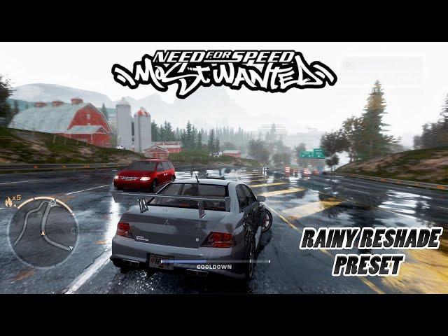 NFS Most wanted 2024 REMASTERED || Ray Tracing Rainy Reshade Preset with Plak Ultimate Graphics Mod