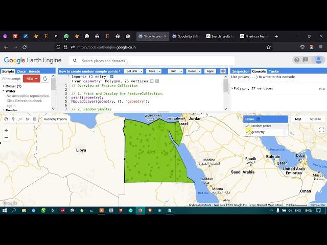 Create Random Sample points using Google Earth Engine / Any Study Area