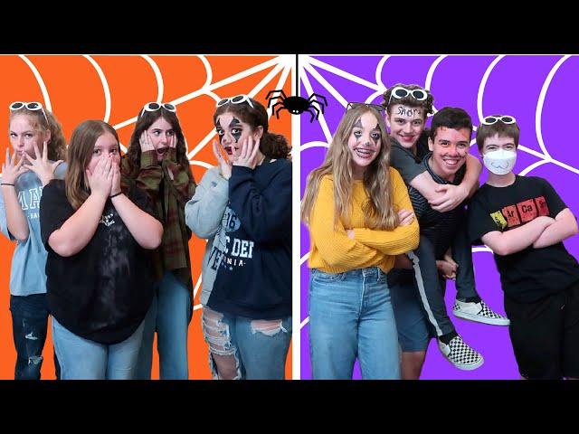 Our Friends Do Our Halloween Makeup Challenge - Boys VS Girls!