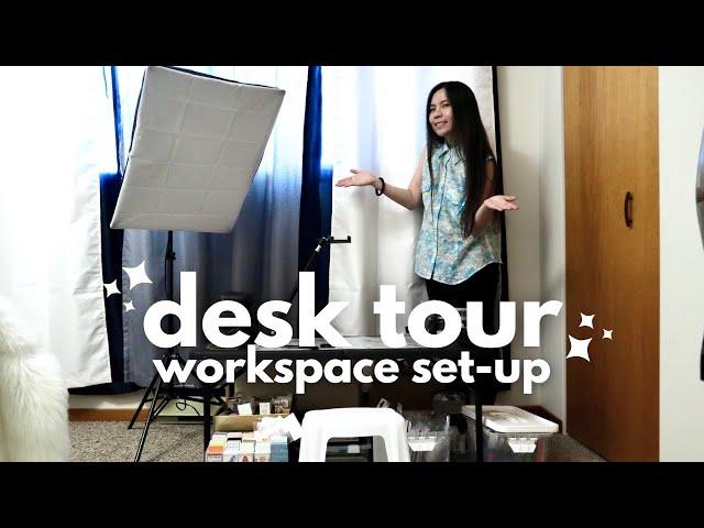 DESK TOUR!!! My Workspace Set-Up for Scrapbooking ️ Sharing everything I use & where I buy them!