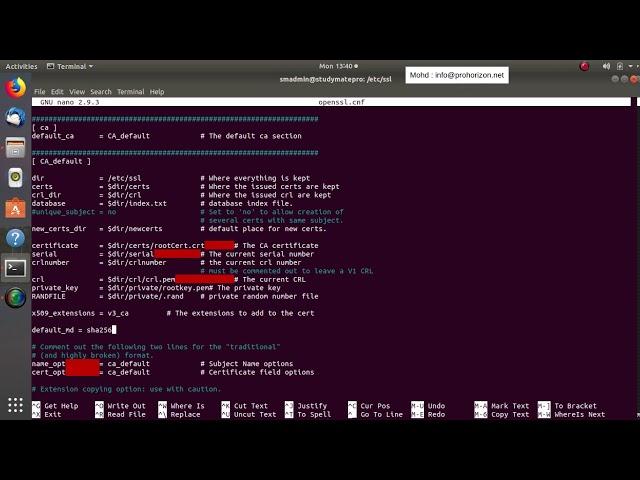 10 Configure Openssl file