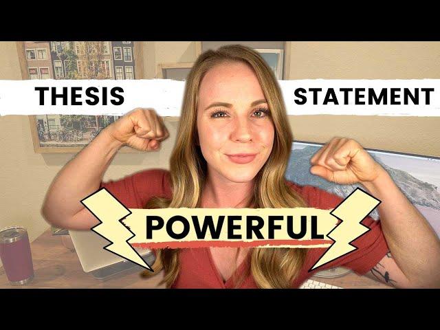 How to write an effective THESIS STATEMENT for research paper