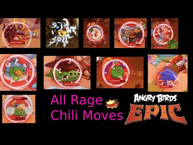 Angry Birds Epic - All Rage Chili Moves