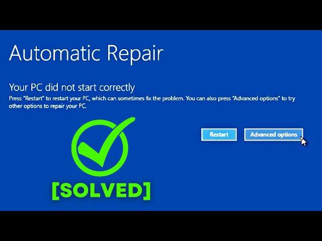 Your PC did Not Start Correctly Windows 10 | Solution to Fix All Startup Problems Windows 10