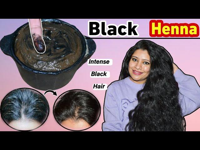 Black  Henna For Intense Black Hair & Reverse Premature Hair Greying काली मेहंदी से बाल काले बनायें।