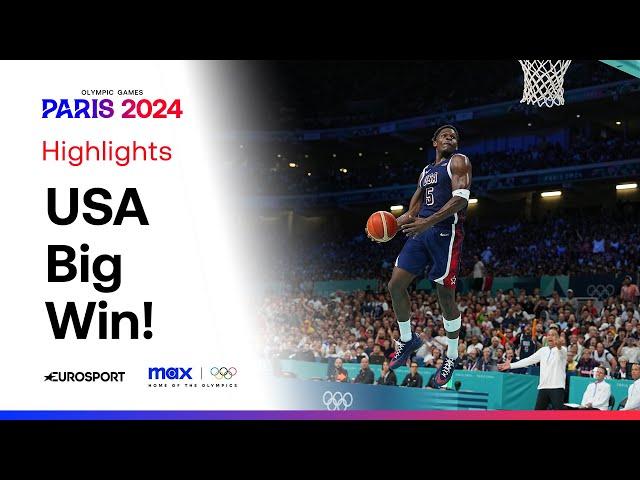 USA vs Puerto Rico | Anthony Edwards & Joel Embiid Dominate!  | #Paris2024 #Olympics