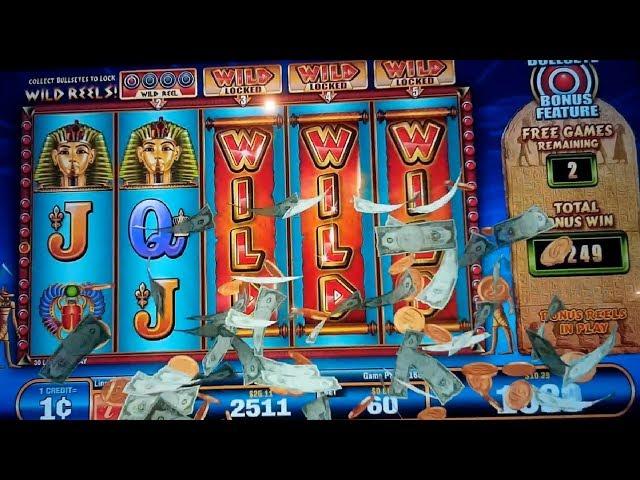 Ramses Gold Power Strike Slot Machine Bonus - 12 Free Games with Locked Wild Reels - Big Win