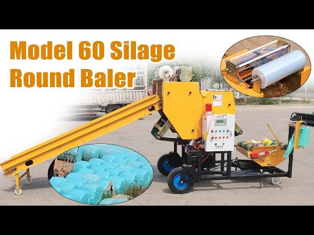 Efficient type 60 silage baler and wrapper: ideal for silage | Corn silage baler machine #silage