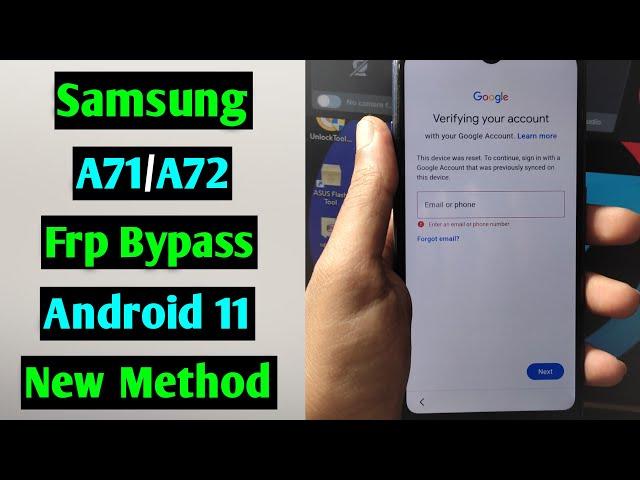 Samsung A71/A72 Frp Bypass/Unlock Google Account Lock Android 11 | New Security | New Method