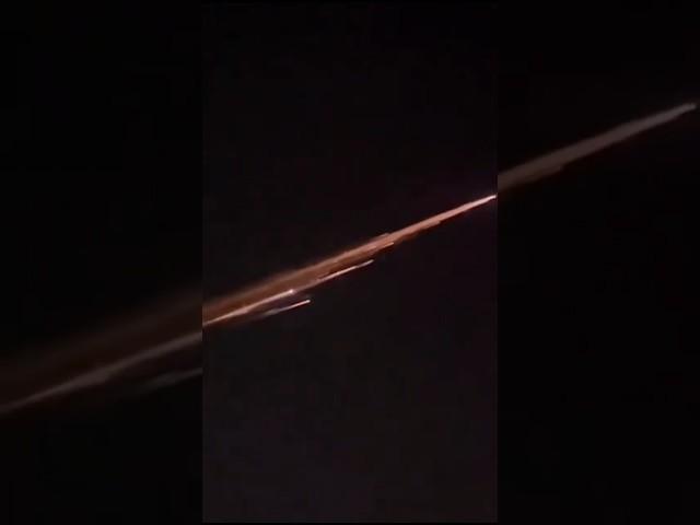 Space debris in sky