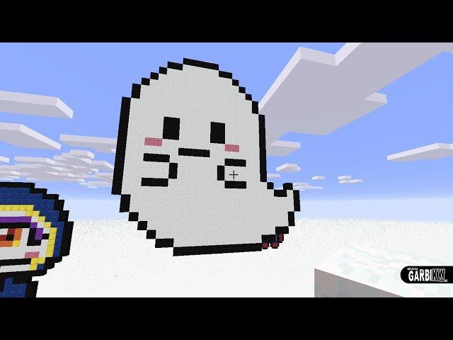 Minecraft Pixel Art - How To Make a Cute Ghost by Garbi KW #pixelart