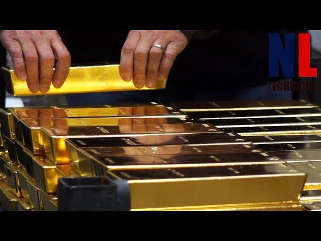 Amazing Melting Pure Gold Technology - Modern Gold Coins and Bars Manufacturing Process