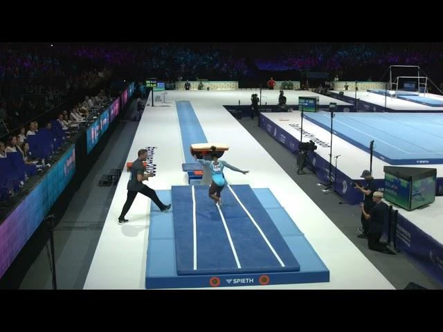 Simone Biles YURCHENKO DOUBLE PIKE "The Biles II" VT QF World Championships Antwerp 2023