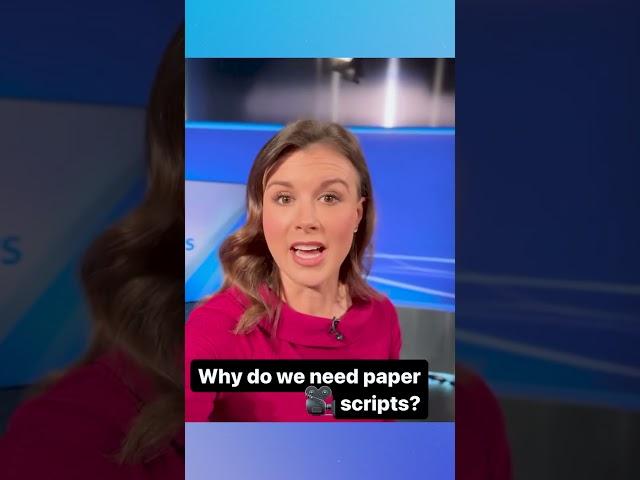 Why do presenters use paper scripts in the studio? #news #television #bts #update
