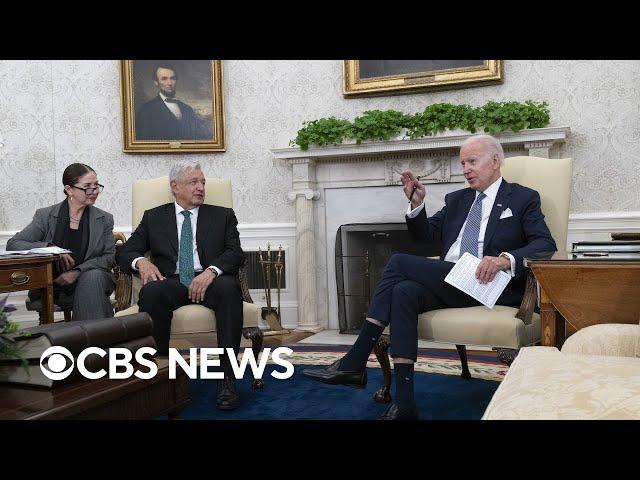 Biden and Mexican President Lopez Obrador hold meeting | full video