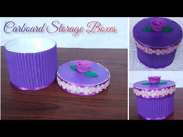 DIY Storage Box Idea || Membuat Tempat Penyimpanan Cantik Dari Kardus